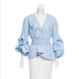 Johanna Ortiz linen wrap top